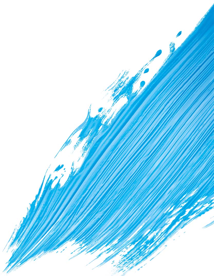 Blauer Pinselstrich
